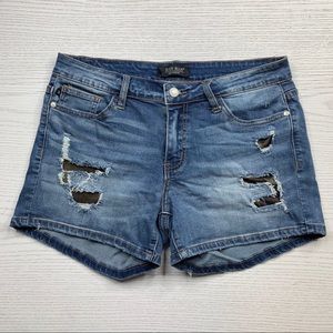 Judy Blue Denim Shorts w/Camo Patches Sz Large